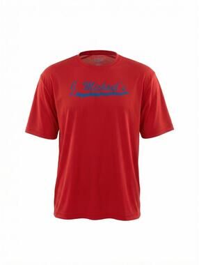 J. Michael's Red Polyester T-Shirt Adult 2XL